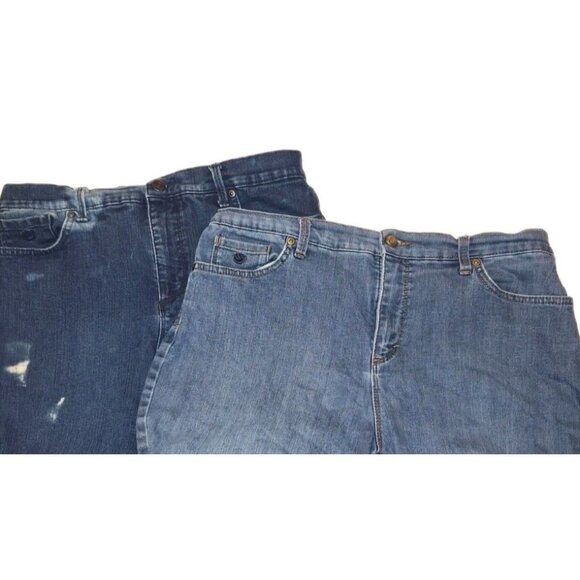 Gloria Vanderbilt Women's Size 12 Petite BLUE Jeans 32X27 Lot Of TWO - Picture 2 of 5